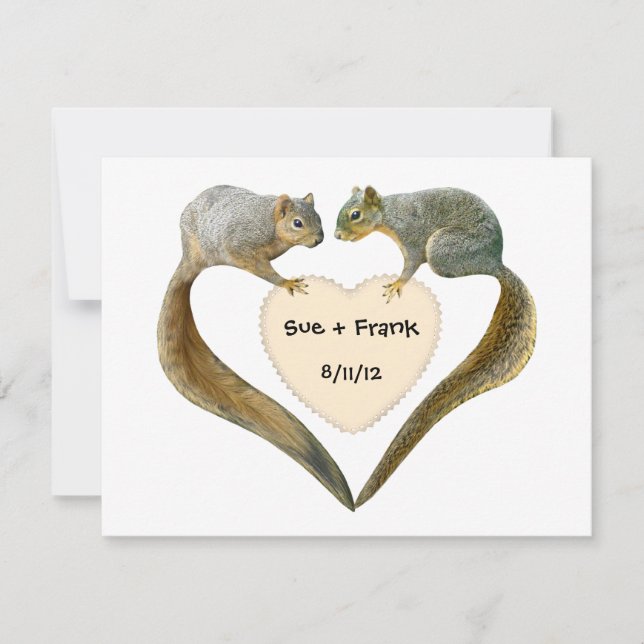 Love Squirrels Invitations (Front)
