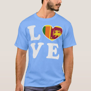 Love Sri Lanka Pride Flag Vintage I Love Sri Lanka T-Shirt