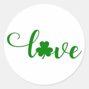 Love St. Patrick’s Day ☘️💚 Classic Round Sticker