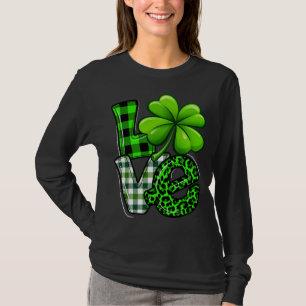 Love St Patricks Day Matching Family Shamrock Gree T-Shirt