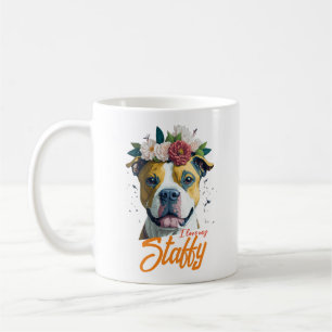 Love Staffordshire Bull Terrier - I Love My Staffy Coffee Mug