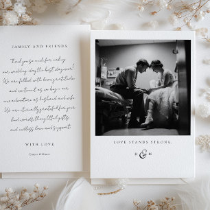 "Love Stands Strong" Photo Thank You Card