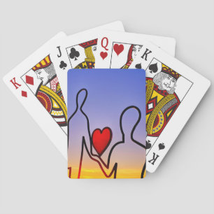 Love statue playing cards