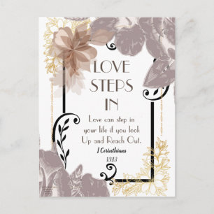 LOVE STEPS IN Art Postcard