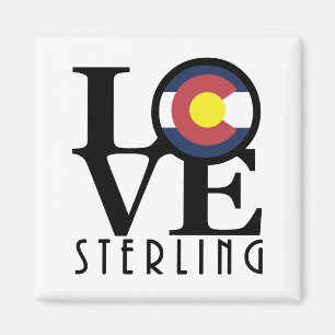 LOVE Sterling Colorado Magnet