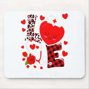 Love Stethoscope Heart Nicu Nurse Valentines Day  Mouse Mat
