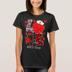 Love Stethoscope Heart Nicu Nurse Valentines Day  T-Shirt