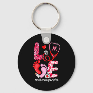 Love Stethoscope Mother Baby Nurse Life Valentine  Key Ring
