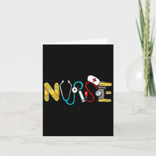 Love Stethoscope Nurse Life Valentine Day Women Card