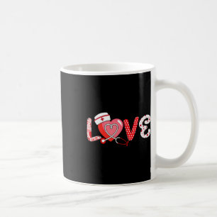 Love Stethoscope Nurse Life Valentine's Day Nurse Coffee Mug