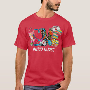 Love Stethoscope Scrub NICU Nurse Life Easter Day T-Shirt