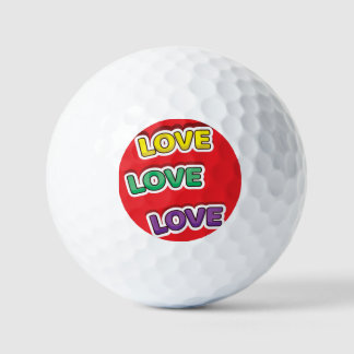 Love Sticker Golf Balls