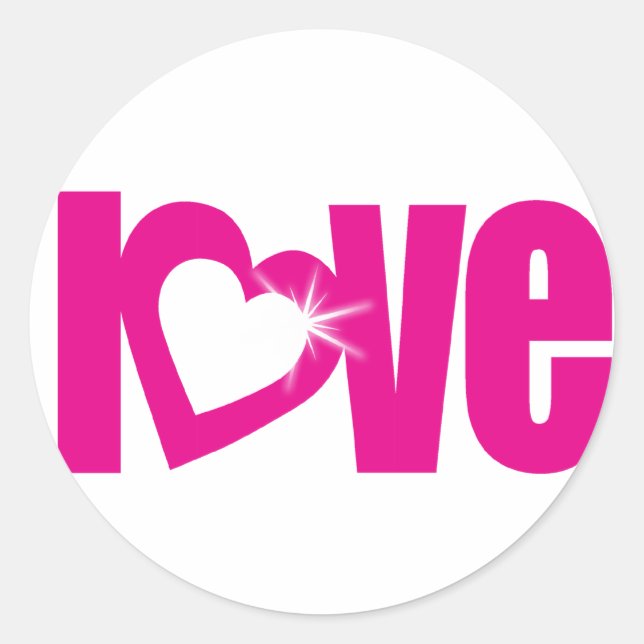 Love sticker pink (Front)