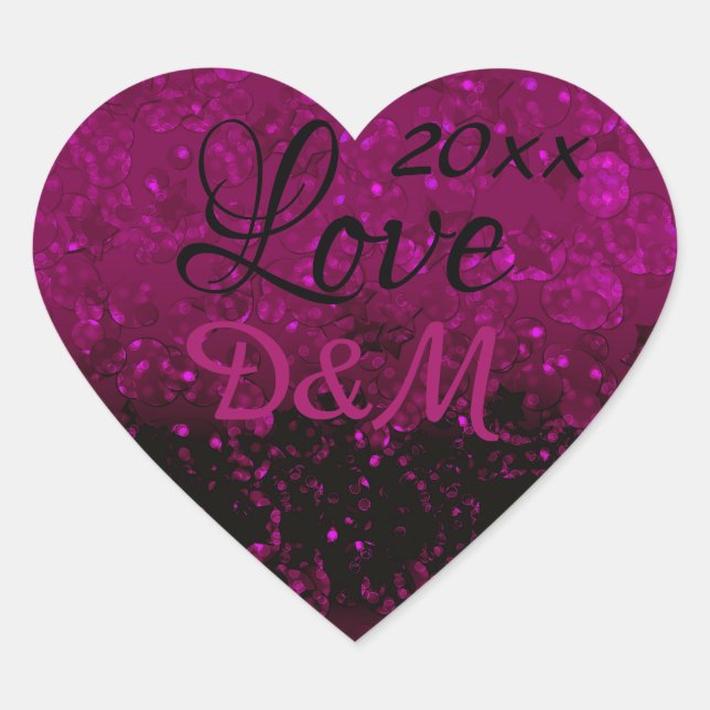 Love, stickers, heart, wedding, engagement, Valent Heart Sticker (Front)