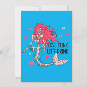 Love Stink Let's Drink Funny Holiday Card