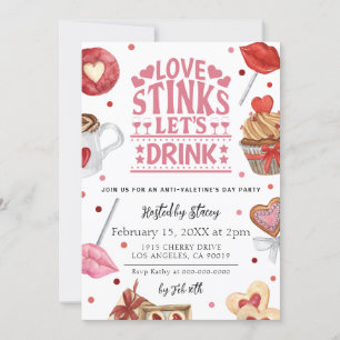 Love Stinks Anti-Valentine's Day Party Invitation