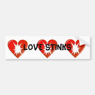 Love Stinks Bumper Stinker Sticker