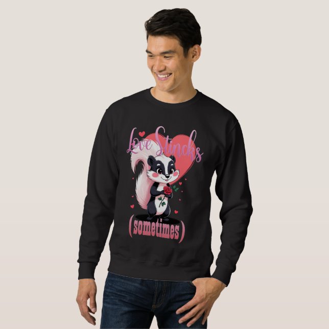 Love Stinks (Sometimes) Cute Skunk Sweater (Front Full)