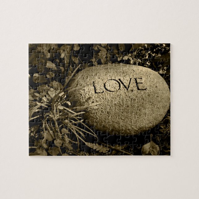 "Love" Stone Jigsaw Puzzle (Horizontal)
