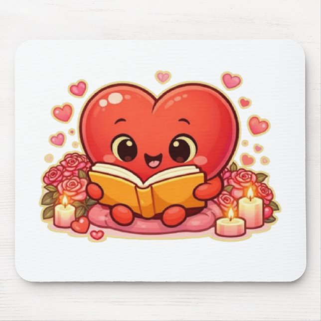 Love Stories Begin Within the Heart Mouse Mat (Front)