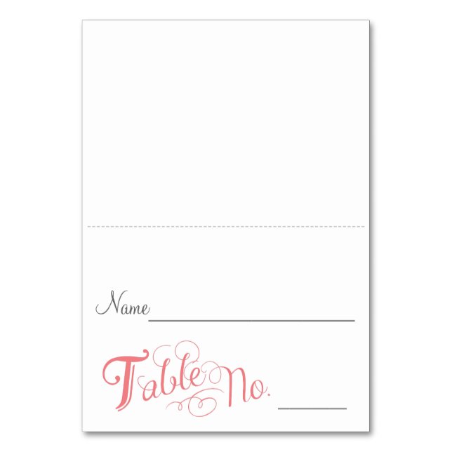 Love Story Escort Card (Front)