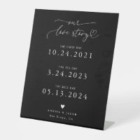 Love Story Heart Script Black Wedding Timeline