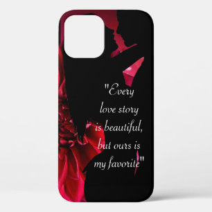 Love story quote kiss lover background Case-Mate i iPhone 12 Case
