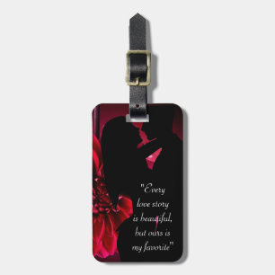 Love story quote kiss lover background Case-Mate i Luggage Tag