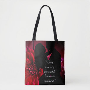 Love story quote kiss lover background Case-Mate i Tote Bag