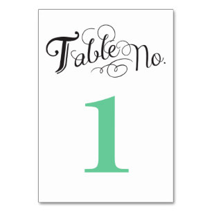 Love Story Table Number Card