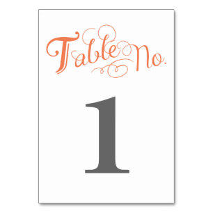 Love Story Table Number Card