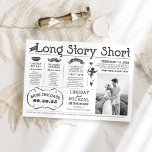 Love Story Timeline Fun Save the Date Photo Invitation<br><div class="desc">Here's what you can do! Go to the editing tool: click "personalise, " scroll down and "click to customise it further." Then you will able to change the colour of the illustrations, text, choose background colour, or add one more photo on the backside... If you have a longer story to...</div>