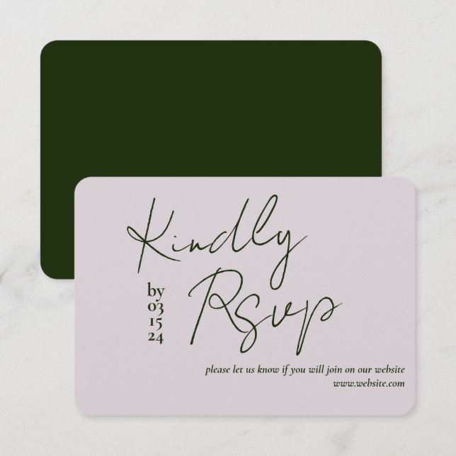 Love Story wedding RSVP (Front/Back)