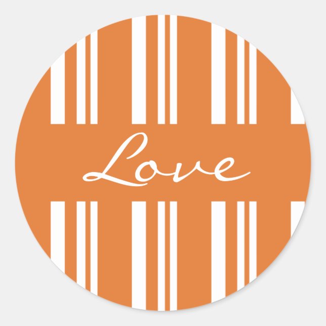 Love Striped Envelope Sticker Seal (Front)