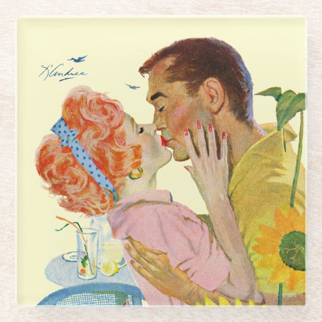 Love-Struck 2 Glass Coaster (Front)