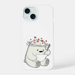 Love-Struck Bear Reading– Cute Cartoon iPhone Case