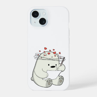 Love-Struck Bear Reading– Cute Cartoon iPhone Case