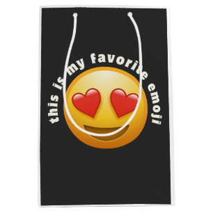 Love- struck emoji medium gift bag