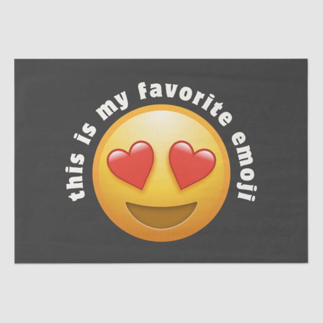 Love- struck emoji tissue paper (Front)
