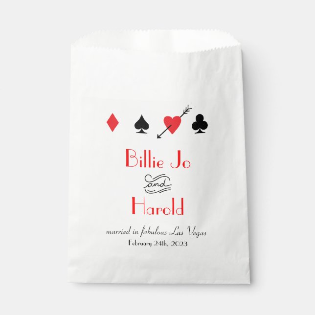 Love Struck in Las Vegas Wedding Favour Bag (Front)