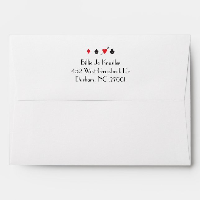 Love Struck Las Vegas Invitation Envelope (Back (Top Flap))