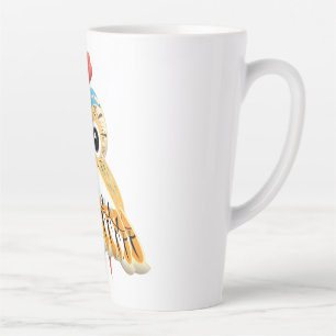 Love-Struck Owl with a Sweet Gaze Latte Mug