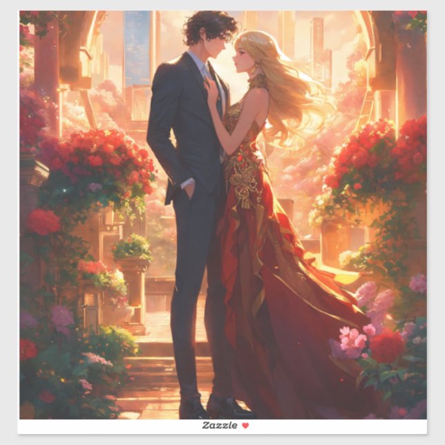 "Love Stuck: Romantic Custom-Cut Vinyl Sticker" (Sheet)