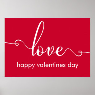 "Love" Stylish Valentines Day Poster