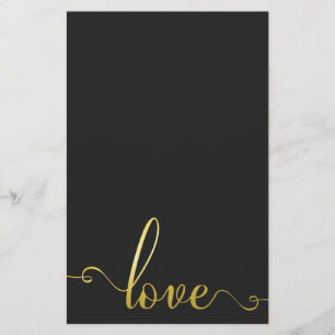 "Love" Stylish Valentines Day Stationery