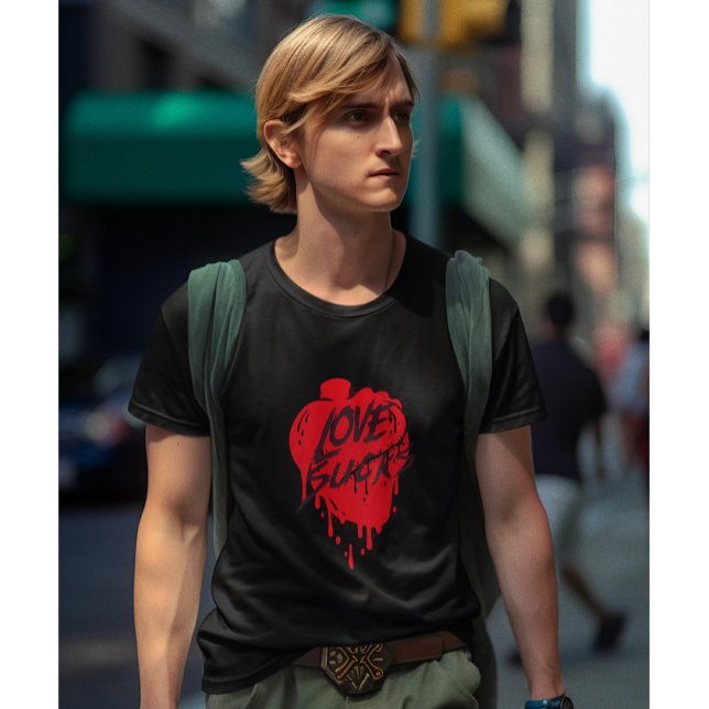 Love Sucks, Anti Valentine's Day Modern Design T-Shirt (Creator Uploaded)