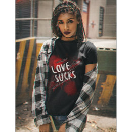 Love Sucks, Anti Valentine's Day Style Gothic T-Shirt