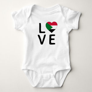 Love - Sudan Flag Baby Bodysuit