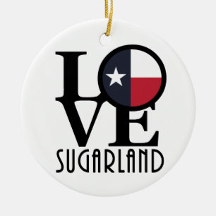 LOVE Sugar Land Ceramic Tree Decoration