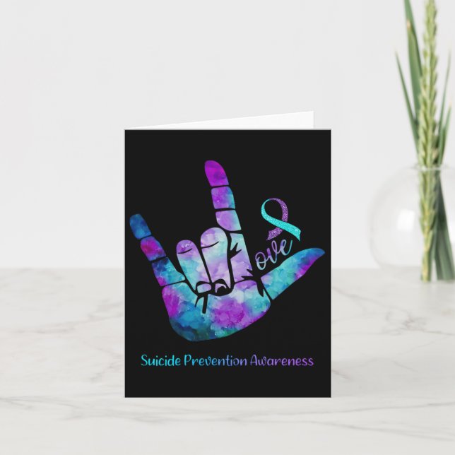 Love Suicide Prevention Awareness  Card (Front)